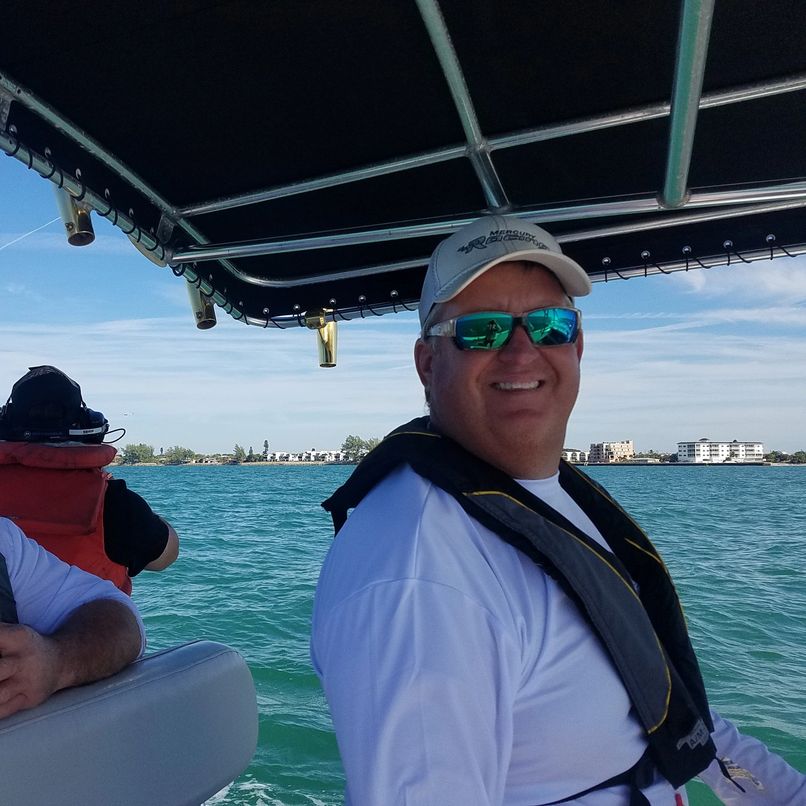 Captain Robby on the boat