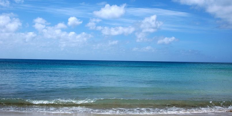 Clear coastal water and beach